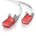 Produktbild CSL - 0,5m Cat 6 Netzwerkkabel Flach - Gigabit Ethernet LAN -  RJ45 Kabel Flachbandkabel Verlegekabel - 10 100 1000 Mbit s - Patchkabel Flachkabel - kompatibel zu Cat.5 Cat.5e Cat.6 - weiß