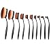 Bessky 10PC/Set Toothbrush Style Eyebrow Brush Foundation Eyeliner Makeup Brushes