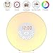 Produktbild Lichtwecker, Wake Up Licht mit FM Radio Digitaluhr Licht 6 Natürlichen Sounds Snooze Funktion 7 Farbige 10 Dimmstufen LED Lichter Touch Control Nachttischlampe für Erwachsene und Kinder