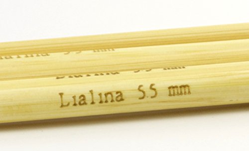 Lialina® Spar-Paket 7ER-SET BAMBUSHOLZ DOPPEL-STRICKNADELN in kleinen Größen 2.0 – 4.5 mm für Ihr nächstes Strick-Projekt Schal Socken Mütze Handschuhe Babykleidung usw. - 2