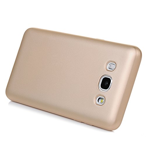 Lanveni J5 2016 Hülle, Handyhülle Etui Protective Case Cover TPU Silikon Schutzhülle Bumper Handytasche TPU-Bumper Weiche Silikon Case mit Glänzender Oberfläche Cover Design für Samsung Galaxy J5 2016 (Luxus-golden) + 1 x Stylus Stift + 1 x Staubdichte Stecker - 5