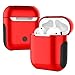 Produktbild AirPods-Schutzhülle, 360 ° Dual-Layer-Silikon [stoßdämpfend] + Harter PC [Kratzfest] AirPods-Zubehörset Skin für AirPods 1./2. Ladekoffer (Rot/Schwarz)