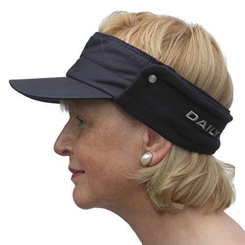 Daily-Sports-Ladies-Mens-Unisex-Golf-Tennis-Wind-Sun-Visor-in-Navy-Blue