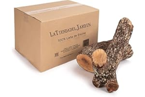 Suinga - 40Kg de Encina. Troncos Ideales para Chimeneas, Calderas, Estufas y Fuegos Duraderos en General. Leña Seca y de Poda Controlada. Hecho en España