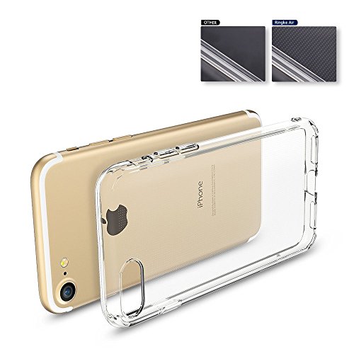 iPhone 7 / iPhone 8 Case, Ringke [AIR] Weightless as Air, Extreme Lightweight Ultra-Thin Transparent Soft Flexible TPU Scratch Resistant Protective Cover for Apple iPhone 7 - Crystal View