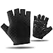Produktbild Fitness Sport Halbe Fingerhandschuhe Fahrrad Sommer Outdoor Sports Männer und Frauen Stoßfest Atmungsaktiv Rutschfeste Handschuhe,Black,XL