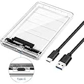 HARDDİSK KUTUSU ŞEFFAF 2.5'' HDD 3.1 TO TYPE-C 6 GBPS MAX 4 TB E KADAR DESTEKLİ