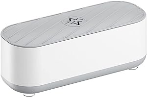 TPLTECH Limpiador Ultrasónico 48Khz, 450ml Limpiador Ultrasónico con Esterilizacion Luz Azul, Profesional Ultrasonidos Limpieza, Limpiador Gafas Ultrasonico, Ultrasonic Cleaner para Dentaduras, Joyas