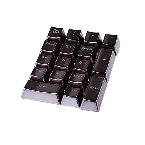 E-Element 104 Keys Cap Cove PBT Double Shot Injection Hintergrundbeleuchtung Metall Farbe Keycaps mit Schlüssel Abzieher für alle mechanischen Schalter Tastaturen Universal (12 Key Schwarzes Gold) - 5