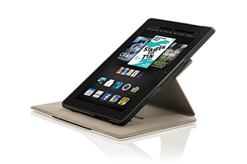 Forefront Cases® Neue Leder Drehbar Hülle / Tasche / Case / Cover für Amazon Fire HDX 8.9 Tablet (November 2014) – Rundum-Geräteschutz und intelligente Auto-Sleep-Wake-Funktion mit 3-JAHRES-GARANTIE VON Forefront CASES – inkl. Eingabestift - 2