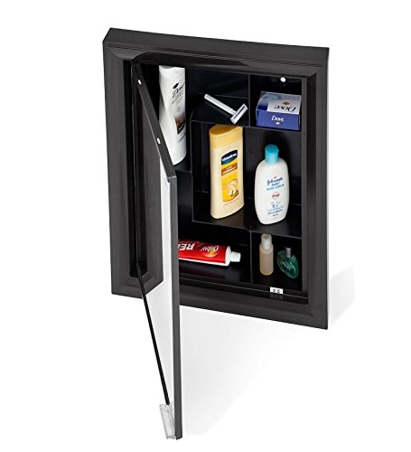 Nilkamal Gem Plastic Cabinet With Mirror (Black) - Image 3