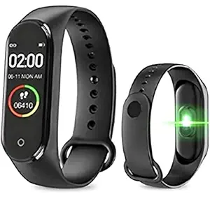 SAKIT Smart Band ID116 Fitness Band Tracker Watch with Activity Tracker Functions Like Steps Counter , Calorie Counter , Color Display , Fitness Smart Watch (Black) (M4 Smart Band, Black)