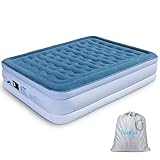 Deeplee Matelas Gonflable, Lit Gonflable Deux Personnes Haute Matelas pour Camping, Voyage, Invités,Pompe Électrique Intégrée,Sac de Rangement,Hauteur 46 cm