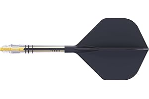 CUESOUL ROST T19 Asta e Aletta per Freccette Integrate in Carbonio, Forma Standard Grande, Set da 3