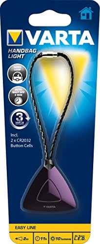 Varta 2x 5mm LED Handbag Light inkl. 2x CR2032 Knopfzellen Taschenlicht Handtaschenlicht Schlüsselanhänger Taschenlampe Flashlight – für Handtaschen, Tragetaschen und Rucksäcke – mit Magnetverschluss - 2
