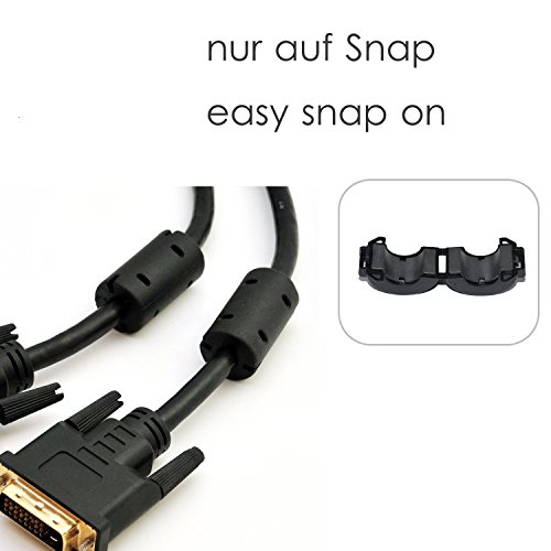 YAMAY 10 Stück 5mm Innendurchmesser Ferritkern RFI EMI Ferritkernfilter Ferritkern Ring Kabelklemme - 3