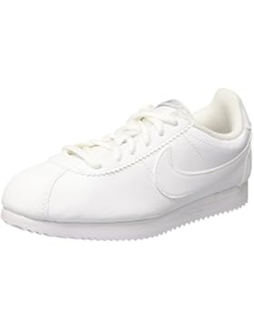 Nike Kinder und Jugendliche Cortez Gs Lauflernschuhe Sneakers, Mehrfarbig (White-Wolf Grey)