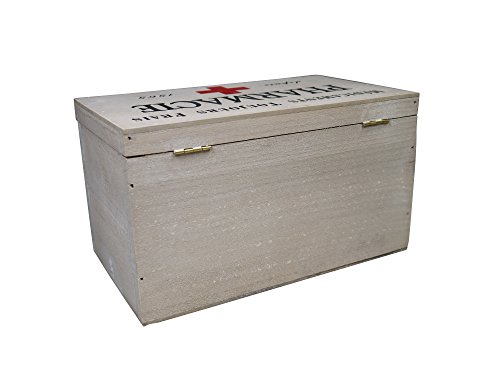 khevga Aufbewahrungsbox mit Deckel: Holz-Box Medikamente Deko - 3