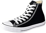 Typische Gummizehenkappe Converse Unisex-Erwachsene Ctas-Hi-Black High-Top, Schwarz (M9160 Schwarz/weiß),38 EU