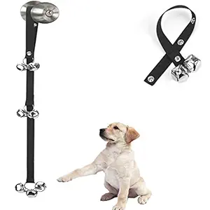 Upgraded Puppy Bells Dog Doorbells for Door Knob/Potty Training/Go Outside-Dog Bells for Puppies Dogs Doggy Doggie Pooch Mutt Pup Pet Cat for Dog Lovers-Premium Quality-3 Snaps for Length Adjustment