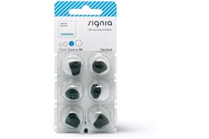 SIVANTOS Signia Click Sleeves Vented (6 Stück) für Siemens, Signia und Audio Service IdOs und Ex-Hörer (M)