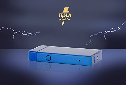 Tesla-Lighter T01 Lichtbogen Feuerzeug USB Feuerzeug Arc Lighter elektronisches Feuerzeug wiederaufladbar Blau - 4