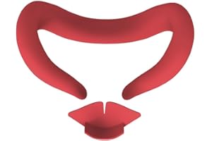 MAYHEI Funda suave de silicona para almohadilla facial Meta Quest 3, cómodo cojín ecológico, cubierta de lente para Quest 3, almohadilla protectora para ojos para Quest 3 VR accesorios (rojo)