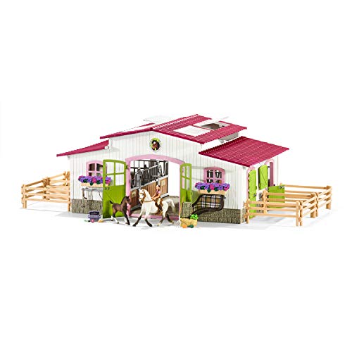 Schleich 42344 - Reiterhof mit Reiterin und Pferden - 3