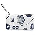 Produktbild Blue Baseball Gear Small Multifunctional Portable Canvas Coin Purse Phone Pouch Cosmetic Bag,Zippered Wristlets Bag