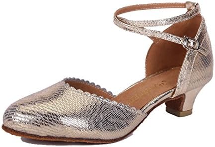 WXMDDN Latin Dance Shoe Light Blond Dance Shoe 3.5cm Outdoor Dance Shoe Leather Dance Shoe Soft Floor Jazz Dance Dance Shoe,E36