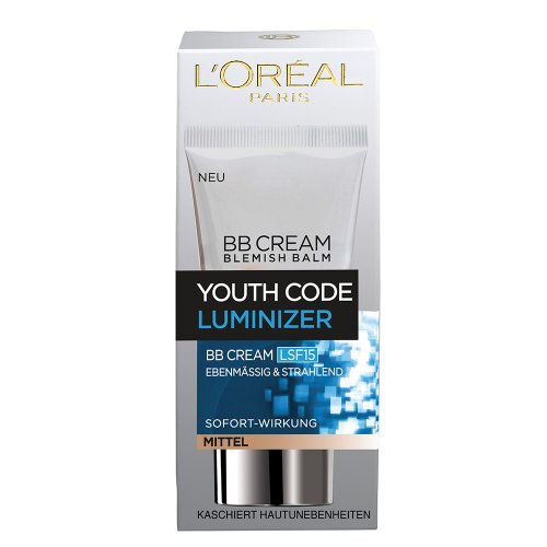 L’Oréal Paris Youth Code Luminizer BB Cream Medium/Dunkel, 50 ml - 2