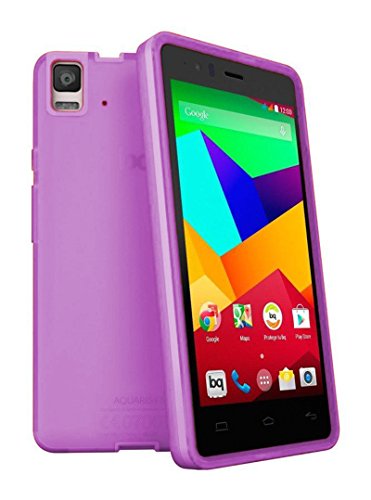 TBOC Funda de Gel TPU Morada para bq Aquaris E5 4G de Silicona Ultrafina y Flexible