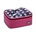 MUA LIMITED 20 Slot Nail Polish Storage Bag Case Organiser, Secure Clear Zippered Top, Pink
