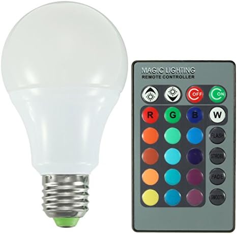 XNEMON LED Bulb Lamps AC85-265V E27 RGB 16 Color Changing LED Globe Light Lamp Bulb With 24 Keys Remote Control 20W