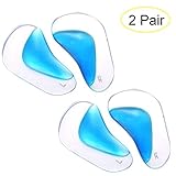 FIBOUND 2 Pairs Arch Support Insoles Fits for Flat Feet & Plantar Fasciitis Orthotic Arch Pads for Women and Men, Gel High Cushion Insert, One Size Fits All