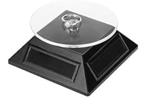 YUYTE Turntable Display Stand, Solar Showcase 360 Degrees Turntable Jewelry Rotating Watch Phone Jewelry Organizer Display Stand