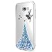 Produktbild Nadoli Transparent Schutzhülle für Galaxy A3 2017,Weich Gel Kristallklar DurchsichtigFlexibel Epoxy Funkeln Glänzend Fee Schmetterling Mädchen Muster Stoßdämpfend Luxus Glitzer Stern Ultradünne Kratzfeste Silikon Gummi Handyhülle Bumper Etui Schale Shell Cover für Samsung Galaxy A3 2017,Blau