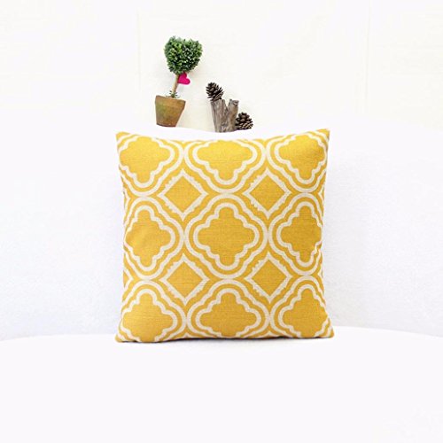 Sunnywill Rautenförmige Muster Leinen Throw Kissen Fall Kissen Cover Home Decor( Kissen ist nicht inbegriffen ) - 3