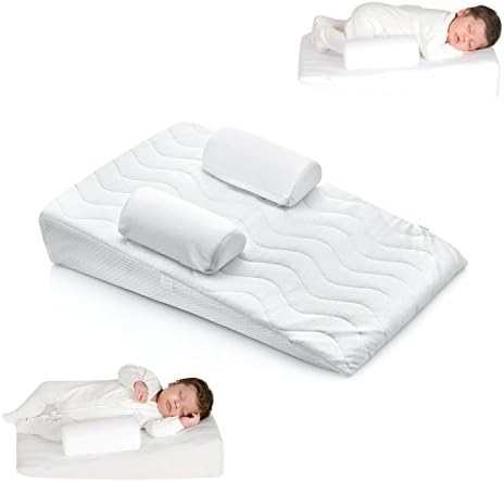 Babyjem Pillow with Support Safety Cushion Padded 100% Cotton Reflux Pillow for Optimal Sleep Positioning