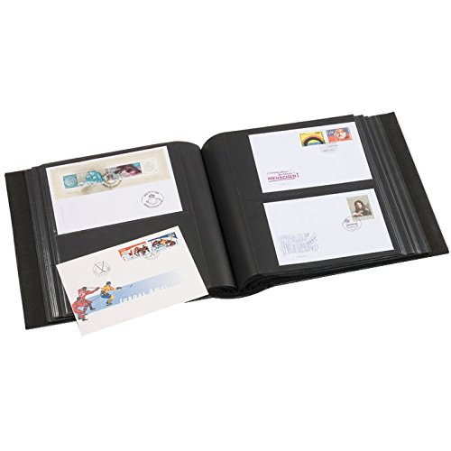 LEUCHTTURM Album für 200 FDCs (First-Day-Cover, Ersttagsbriefe) | Ideales Sammelalbum für Briefe im Format C6 | Farbe: blau - 2