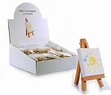 keilrahmen holzoptik Set aus 10 Mini-Leinwänden Mini-Leinwand auf Keilrahmen mit Staffelei aus Holz 10 Stück