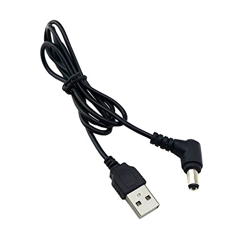 CY USB 2.0 Typ A Stecker auf Rechts gewinkelt 90 Grad 5,5 x 2,5 mm DC 5 V Power Plug Hohlstecker Ladekabel 80 cm