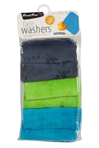 Mum 2 Mum Face Washers (Navy/Teal/Lime)