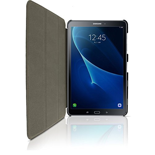igadgitz Blau PU Ledertasche Hülle Smart Cover für Samsung Galaxy Tab A 10.1 Zoll 2016 SM-T580 SM-T585 mit Multi-Winkel Betrachtungs + Auto Sleep/Wake + Displayschutzfolie