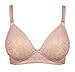 Intimate Portal Women's Chic to Chic Non-wired Soft Cups Nursing Bra Beige Lace 34DD 75E