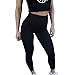 Produktbild Kingko® Running Yoga Athletic Pants Frauen reine Farbe Hüften lange Yoga Hosen Leggings dunkel grau schick und bequem (Black, S)