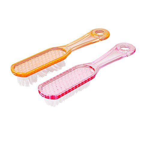 DealMux mango de plástico casa la ropa de limpieza de calzado Herramienta de lavado Cepillo de 2 piezas