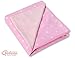 NEW!! UNIQUE DOUBLE-SIDED CAR SEAT BABY PINK BLANKET / COVER / COSYTOES - FOOTMUFF! 100x100cm - PINK STARS / BLANKET WITH SEAT BELT HOLES
