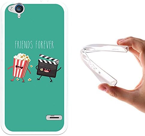 WoowCase - ZTE Blade S6 Flex Case Soft Rubber Gel TPU Silicone Case Cover for [ ZTE Blade S6 Flex ] Friends Forever Popcorn and Movies