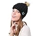 Price comparison product image Libeauty Men And Women Bluetooth Hat Wireless Bluetooth Solid Color Plush Wool Autumn And Winter Christmas Music Beanie Knit Cap For Outdoor Sports